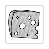 スイスチーズウェッジスライス食品の食料品乳製品グルメ ラバースタンプ (インプリント)