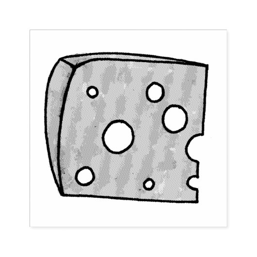 スイスチーズウェッジスライス食品の食料品乳製品グルメ ラバースタンプ (インプリント)