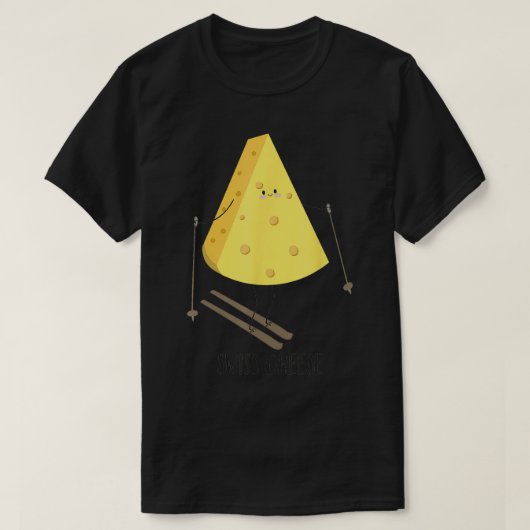 スイスチーズスおもしろいイスチーズ Tシャツ (デザイン正面)
