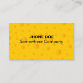 スイスチーズチーズチーズテクスチャパターンの名刺 名刺 (正面)