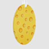 スイスチーズチーズテクスチャパターン オーナメント (正面)