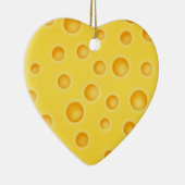 スイスチーズチーズテクスチャパターン セラミックオーナメント (右)