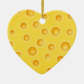 スイスチーズチーズテクスチャパターン セラミックオーナメント (正面)