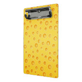 スイスチーズチーズテクスチャパターン ミニクリップボード (アングル2)