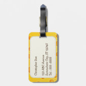 スイスチーズチーズテクスチャパターン ラゲッジタグ (裏面縦)