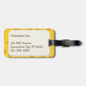 スイスチーズチーズテクスチャパターン ラゲッジタグ (裏面横)