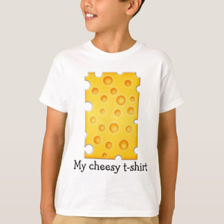 スイスチーズチーズテクスチャパターン Tシャツ