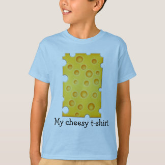 スイスチーズチーズテクスチャパターン Tシャツ