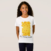 スイスチーズチーズテクスチャパターン Tシャツ (正面フル)