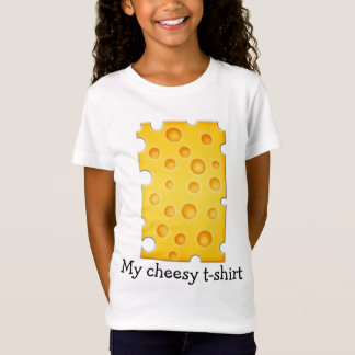 スイスチーズチーズテクスチャパターン Tシャツ