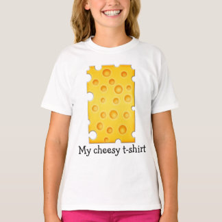 スイスチーズチーズテクスチャパターン Tシャツ