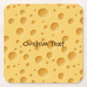 スイスチーズパターン紙コースター スクエアペーパーコースター (正面)