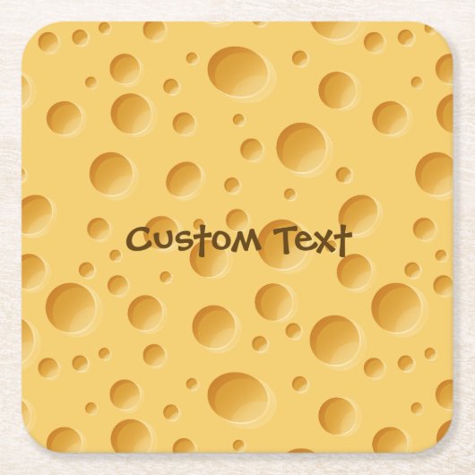 スイスチーズパターン紙コースター スクエアペーパーコースター (正面)