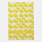 スイスチーズプリントパーソナライズされたキッチンタオル キッチンタオル (縦)