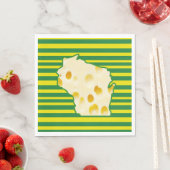 スイスチーズヘッドウィスコンシンパーティーナプキンス スタンダードランチョンナプキン (インサイチュ)