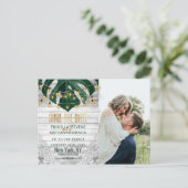 スイスチーズリーフストリングライトレース救金ゴールド日 ポストカード (スタンド正面)