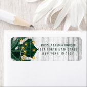 スイスチーズリーフ文字列ライトレース金ゴールドアドレス ラベル (インサイチュ)