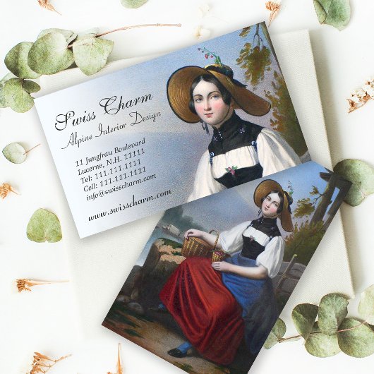 スイステーマビューティフル伝統的ビジネスカード 名刺