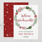 スイスドイツ語のクリスマス、お祝いメッセージカスタム シーズンカード (正面/裏面)