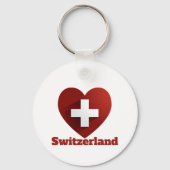 スイスハート国旗 キーホルダー (正面)