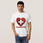 スイスハート国旗Tシャツ Tシャツ (正面フル)