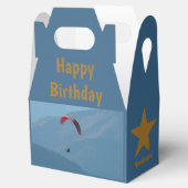 スイスパラグリ飛んでいるダーブルー誕生日おもしろい フェイバーボックス (オープン)