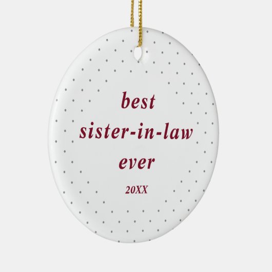 スイスパーソナライズされたド最高のスの義理の妹 セラミックオーナメント (右)