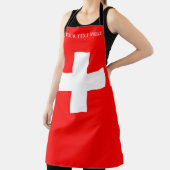 スイスパーソナライズされた国旗Schweizスイス・ヨーロッパ エプロン (インサイチュ)