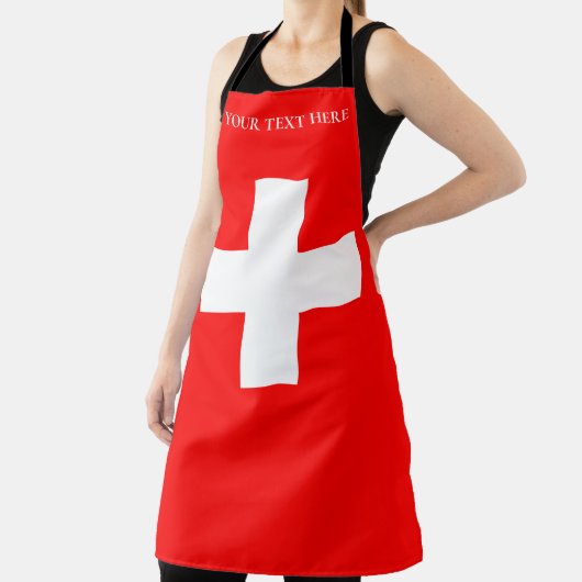 スイスパーソナライズされた国旗Schweizスイス・ヨーロッパ エプロン (インサイチュ)