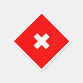 スイスパーソナライズされた国旗Schweizスイス・ヨーロッパ スタンダードカクテルナプキン (角)