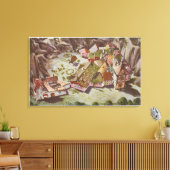 スイスビレッジの空中表示 キャンバスプリント (インサイチュ (リビング))