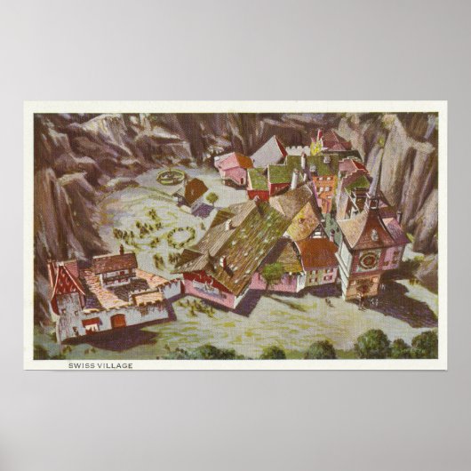 スイスビレッジの空中表示 ポスター (正面)