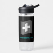 スイスフィットネス&クロス、スイス国旗 ウォーターボトル (左面)