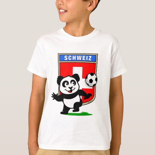スイスフットボールパンダ Tシャツ (正面)