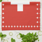 スイスフラッグキッチンタオル キッチンタオル (折り畳み)