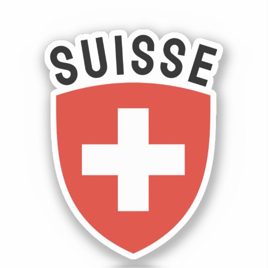 スイスフランスのス話(Suisse) シール (正面)