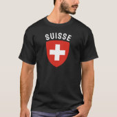 スイスフランスのス話(Suisse) Tシャツ (正面)
