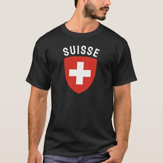 スイスフランスのス話(Suisse) Tシャツ (正面)