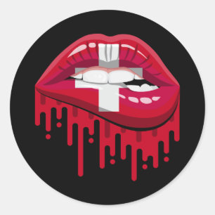 スイスプライド根国旗 ラウンドシール