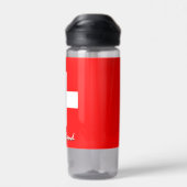 スイスボトル愛国的なスイス国旗 ウォーターボトル (背面)