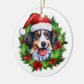 スイスマウンテンドッグリース セラミックオーナメント (左)