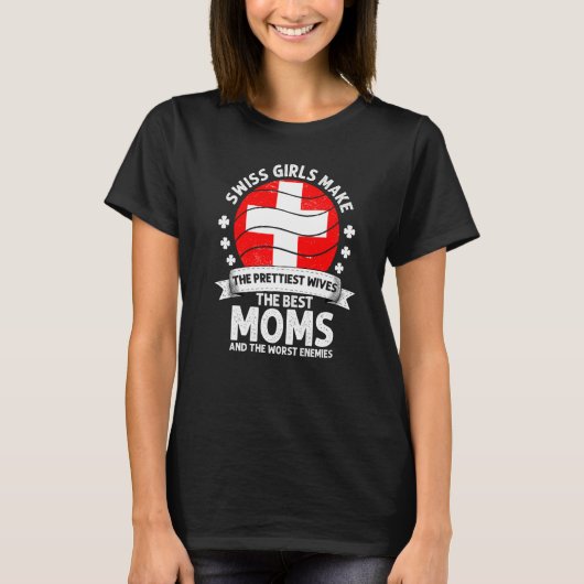 スイスモームスイスモーマズデイママスイスアメリ Tシャツ (正面)