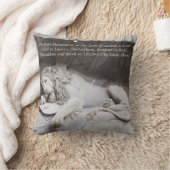 スイスライオンモニュメント装飾枕 クッション (ブランケット)