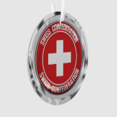 スイスラウンドエンブレム オーナメント (正面)