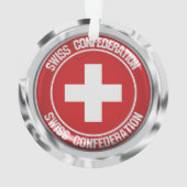 スイスラウンドエンブレム オーナメント (裏面)