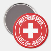スイスラウンドエンブレム マグネット (正面/裏面)