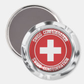 スイスラウンドエンブレム マグネット (正面/裏面)