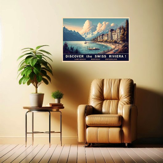 スイスリヴィエラヴィンテージ旅行を発見 ポスター