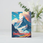 スイスレトロマターホルン旅行はがき ポストカード (スタンド正面)
