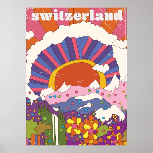 スイスレトロ旅行ポスター ポスター (正面)